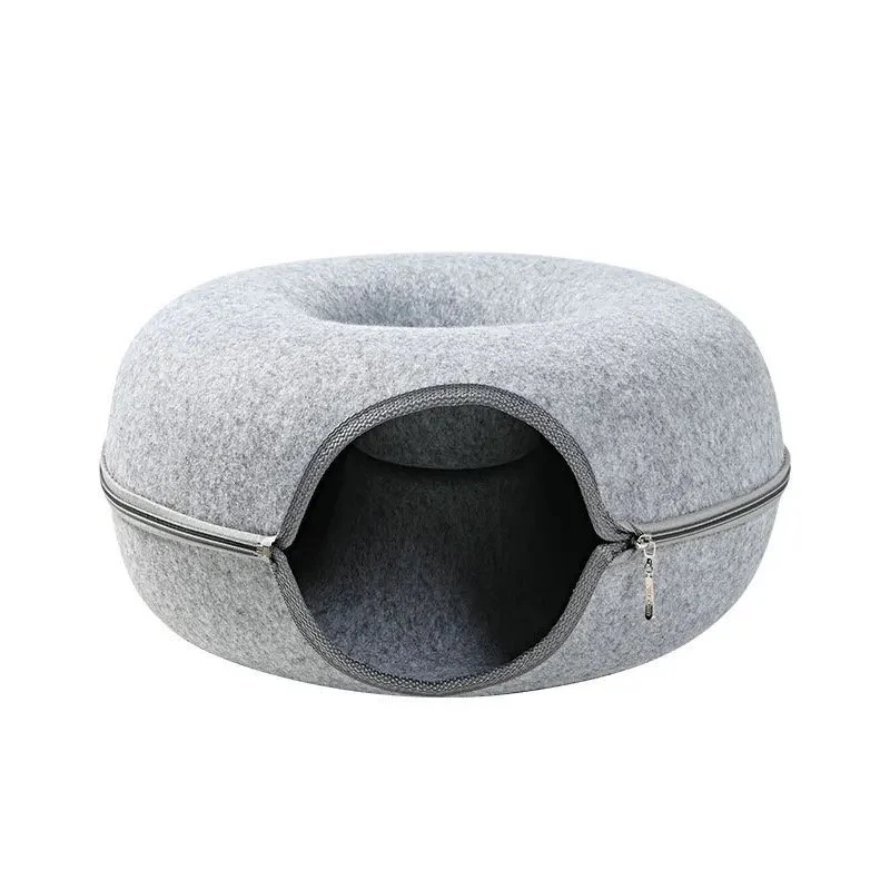 Simple, Atmospheric, Ornate, Cozy Cat Tunnel Nest - Best Cat Toy | Bed for Introverted Cats | Pet Lovers